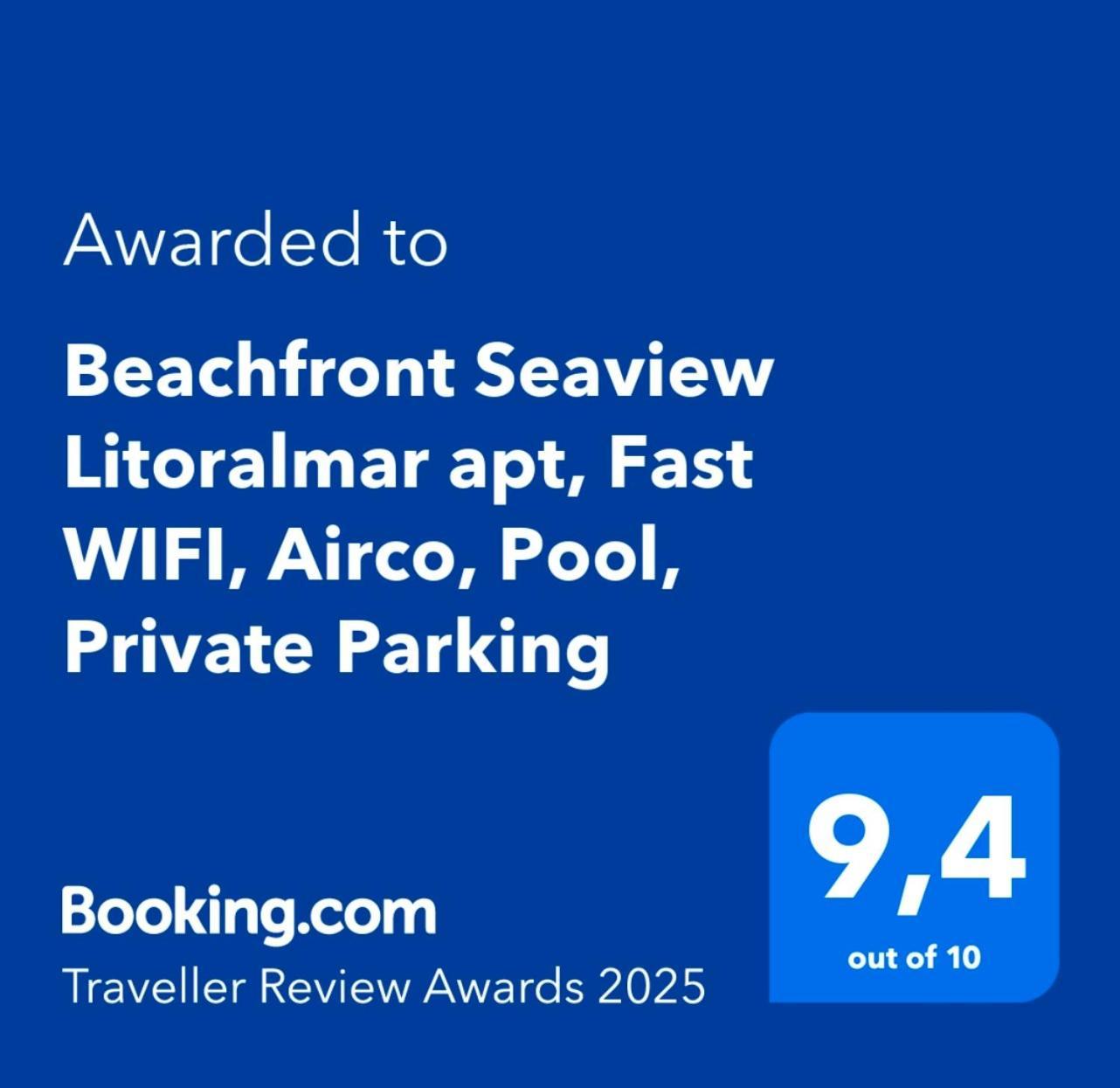 Beachfront Seaview Litoralmar Apt, Fast Wifi, Airco, Pool, Private Parking Portimao Exterior photo
